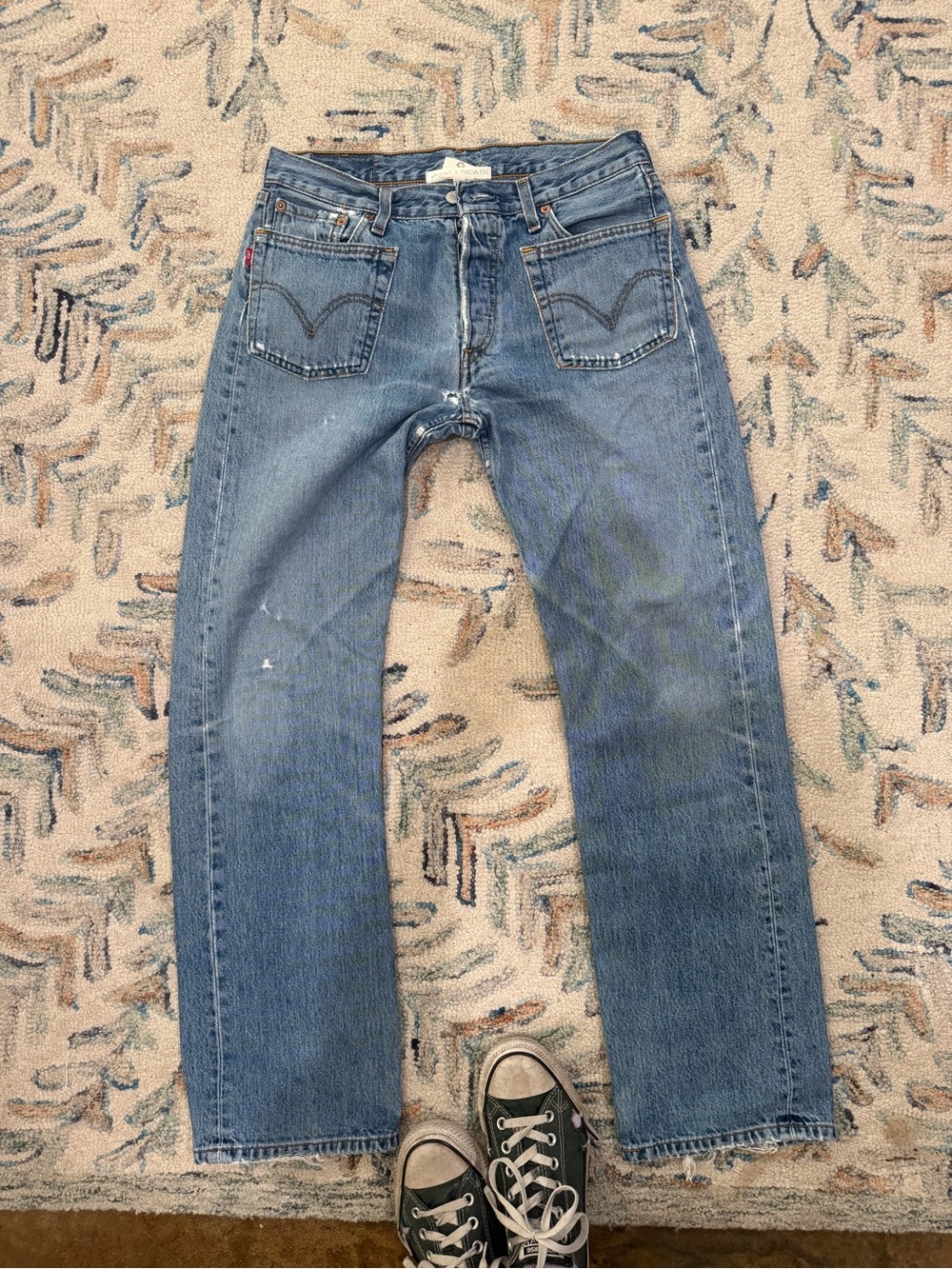 Levi's deconstructed denim jeans XS